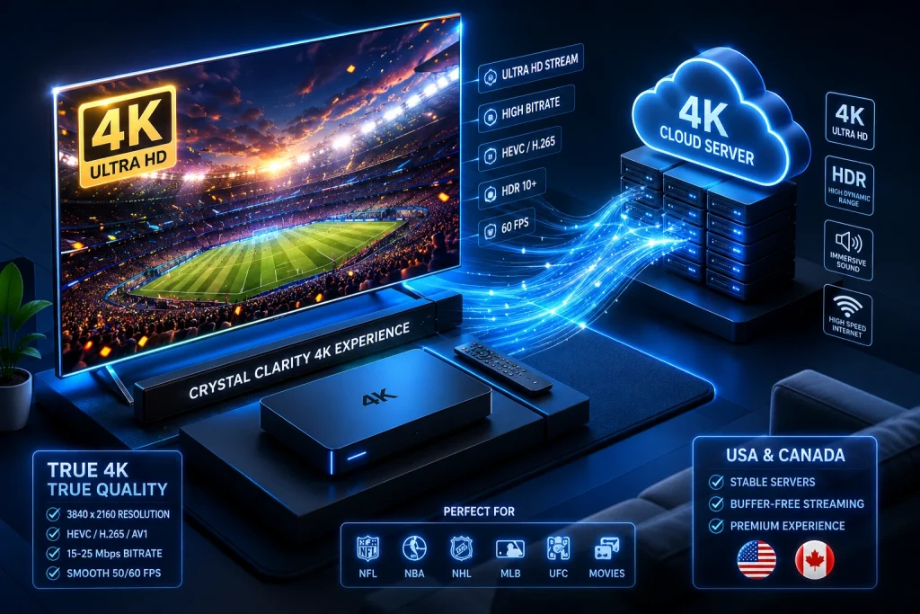 4K IPTV in 2026 — Ultra HD streaming guide for USA and Canada